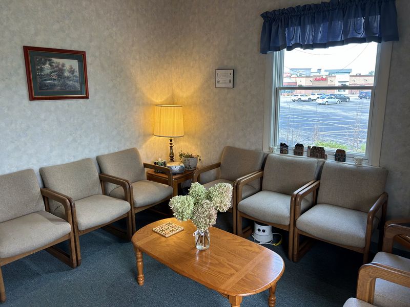 The waiting room at Dr. Tobin's office